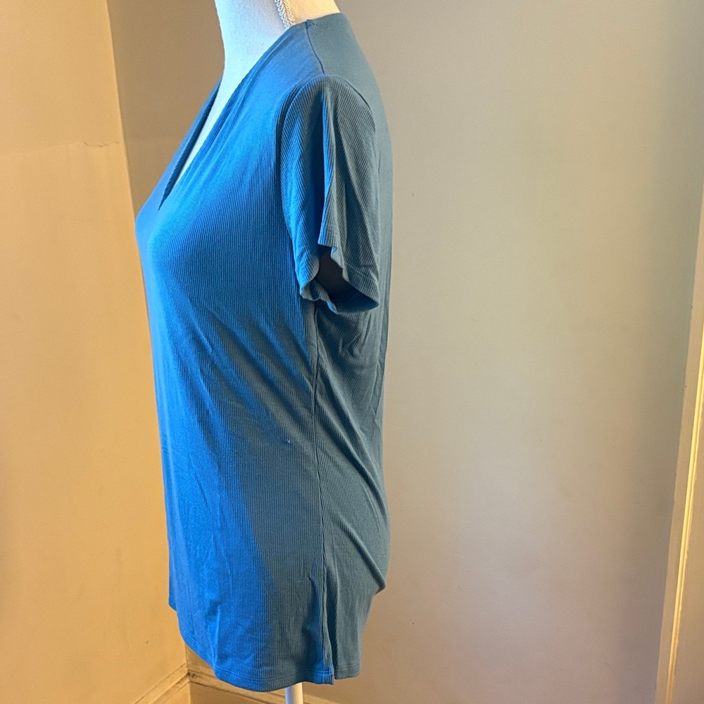 INC Blue V-Neck - Picture 3 of 7